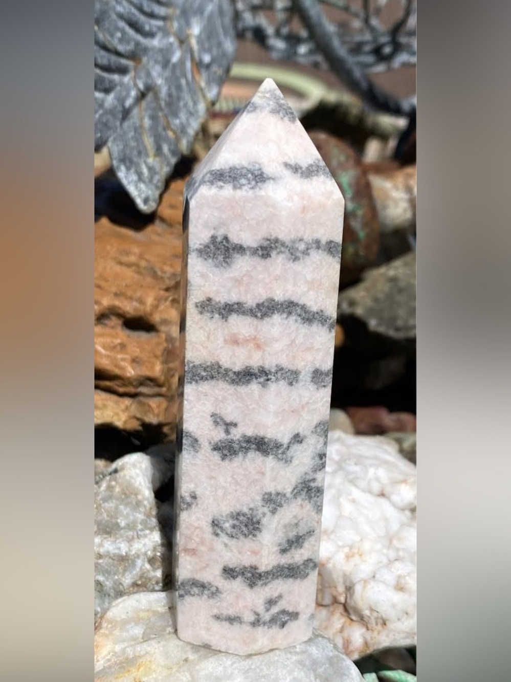 Pink Zebra Jasper Point - Picture 3 of 3